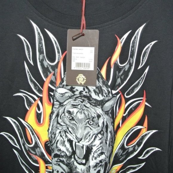 Roberto Cavalli Men's Graphic Tiger T Shirt XL NWT - Picture 7 of 10